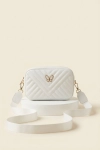 λευκή τσάντα κοριτσίστικη, τσάντα crossbody παιδική, αξεσουάρ για κορίτσια, τσάντα με πεταλούδα, επίσημη τσάντα παιδική, καπιτονέ τσάντα