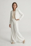 παιδικό σετ Emi λευκό ολόκληρο styling, εορταστικό ντύσιμο Βάπτισης, λευκό κομψό σύνολο